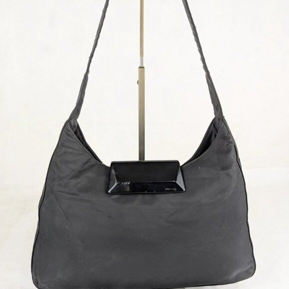 Authentic PRADA Tessuto Black Nylon Hobo Shoulder Bag/Handbag Made in Italy - Picture 1 of 12